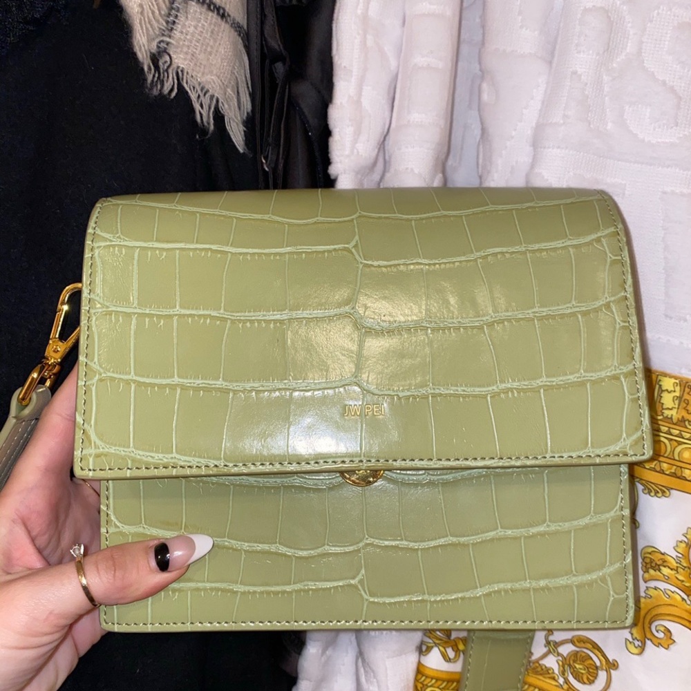 JW PEI Green Flap Bag